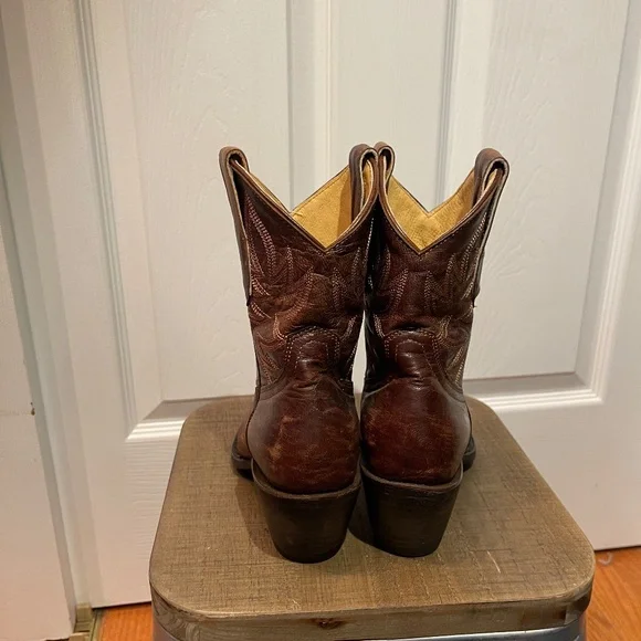 IDYLLWIND Miranda Lambert WHEELS BROWN LEATHER WESTERN BOOTIES Size 6.5 - Picture 3 of 8